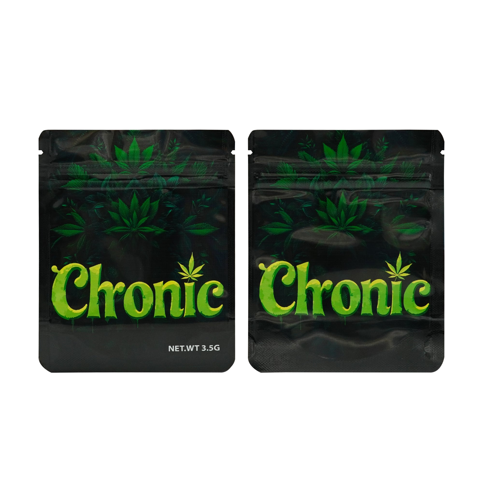 Holographic Emerald Green Smell Proof Metallized Foil Stand Strong® Bags