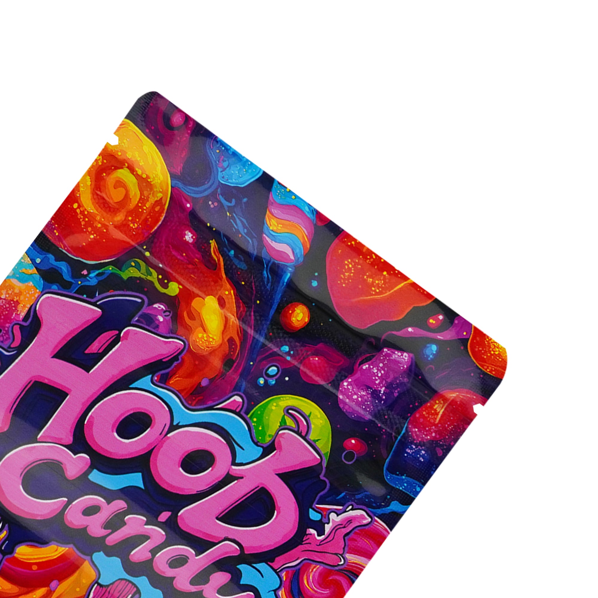 Holographic Candy Burst Smell Proof Metallized Foil Stand Strong® Bags