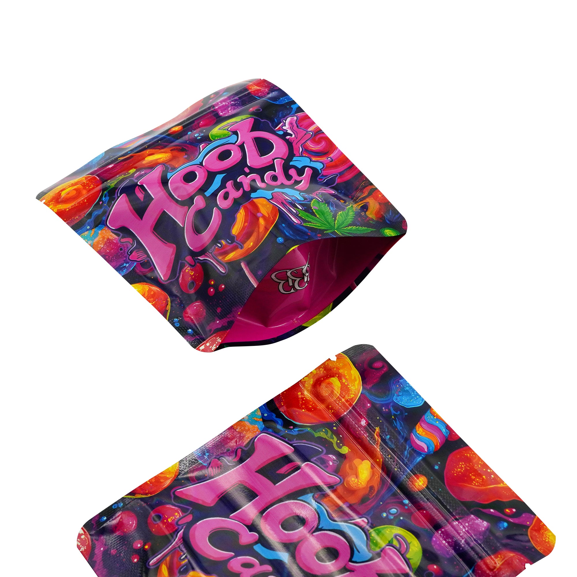 Holographic Candy Burst Smell Proof Metallized Foil Stand Strong® Bags