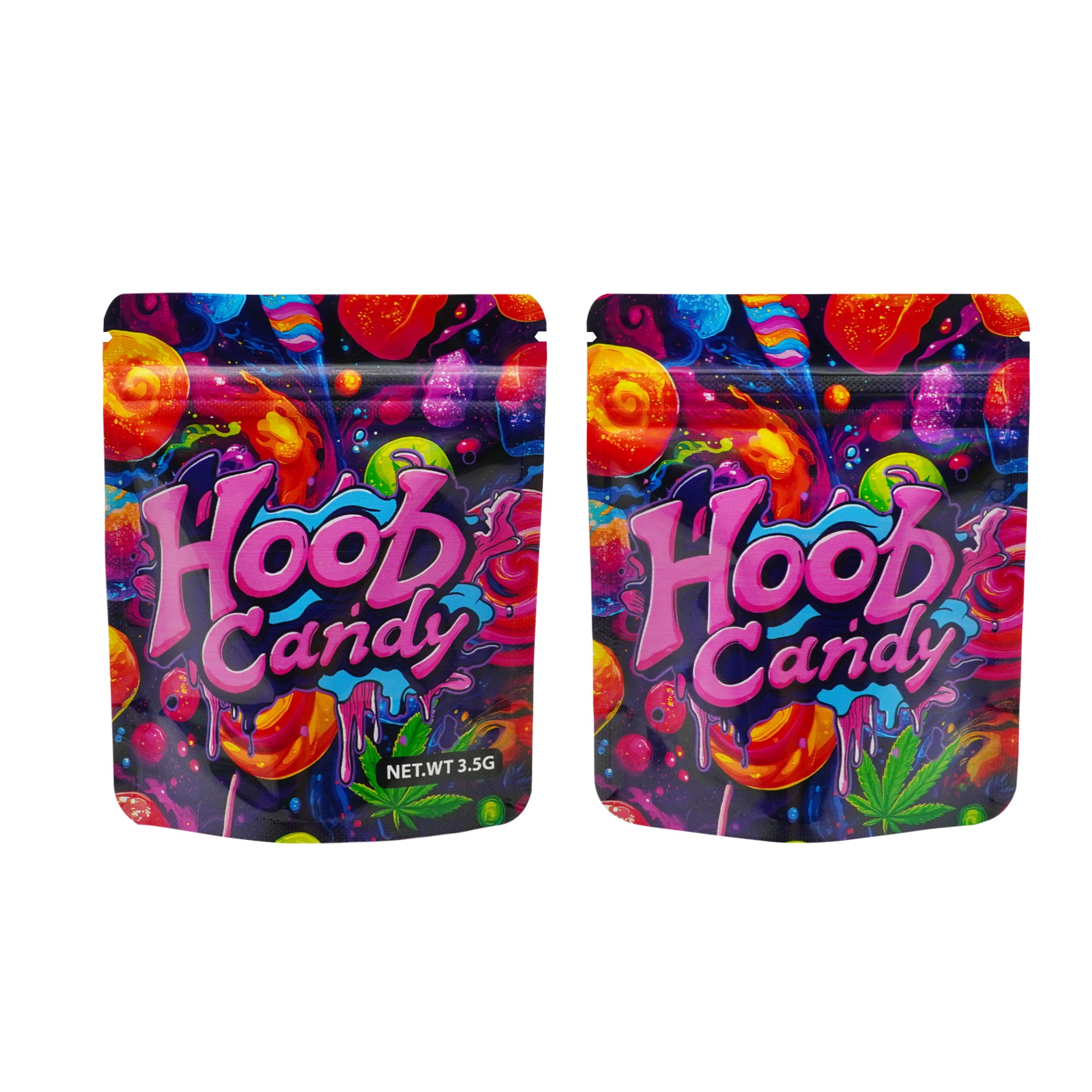 Holographic Candy Burst Smell Proof Metallized Foil Stand Strong® Bags