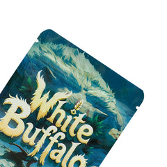 Half Holographic Buffalo Smell Proof Metallized Foil Stand Strong® Bags