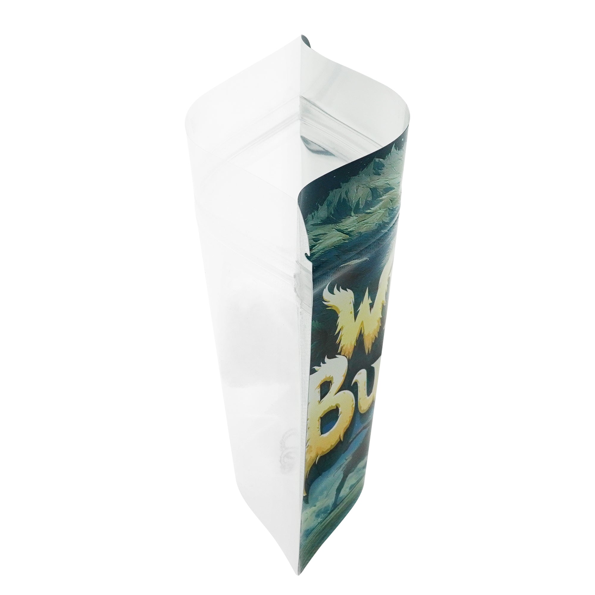 Half Holographic Buffalo Smell Proof Metallized Foil Stand Strong® Bags