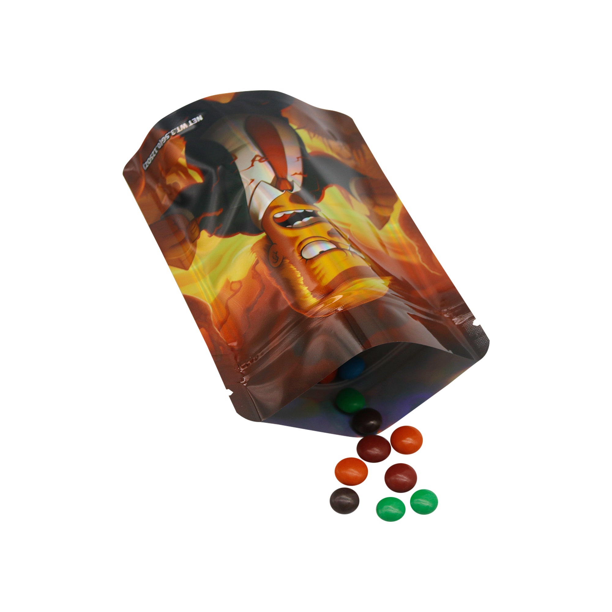 Holographic Cartoon Family Smell Proof Metallized Foil Stand Strong® Bags