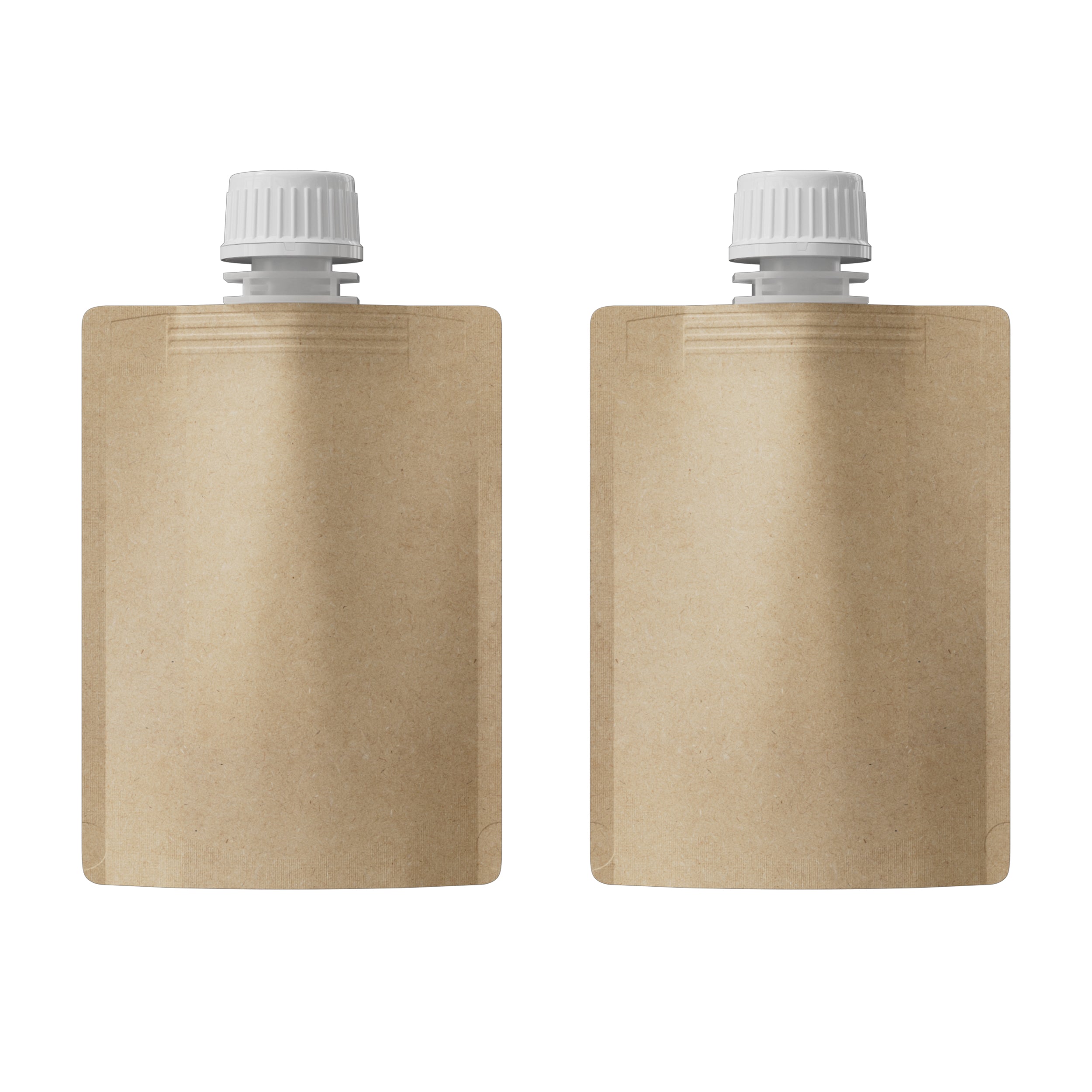 Classic Kraft Brown Stand Pouch with Top Wide Mouth Twist Cap