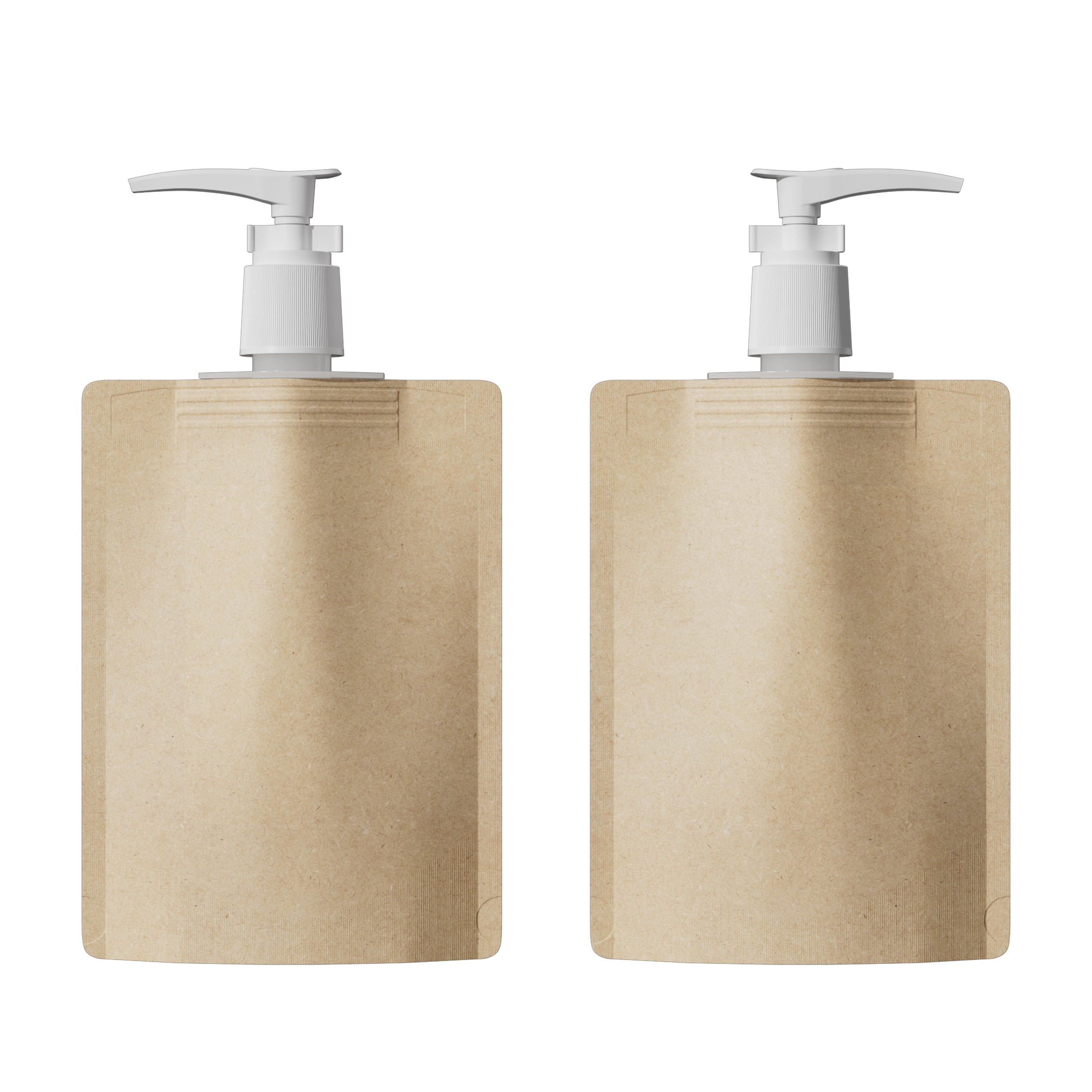 Classic Kraft Brown Stand Pouch with Top Wide Mouth Pump Dispenser