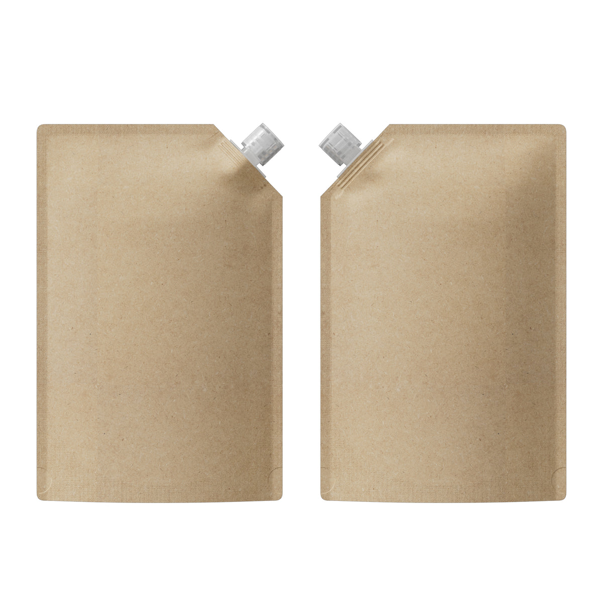 Classic Kraft Brown Stand Pouch with Corner Wide Mouth Flip Top Cap