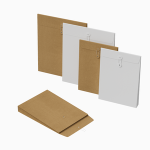 QQ Studio® Colored Kraft Packaging Envelopes with String Tie