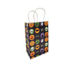 QQ Studio® Halloween Kraft Gift Bags with Handle - Spooky Round Design