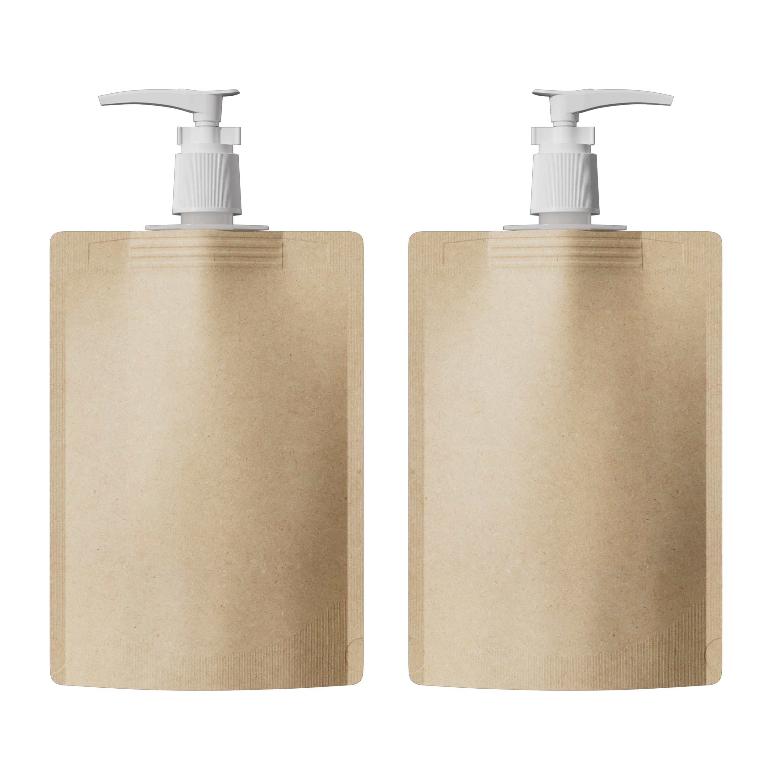 Classic Kraft Brown Stand Pouch with Top Wide Mouth Pump Dispenser