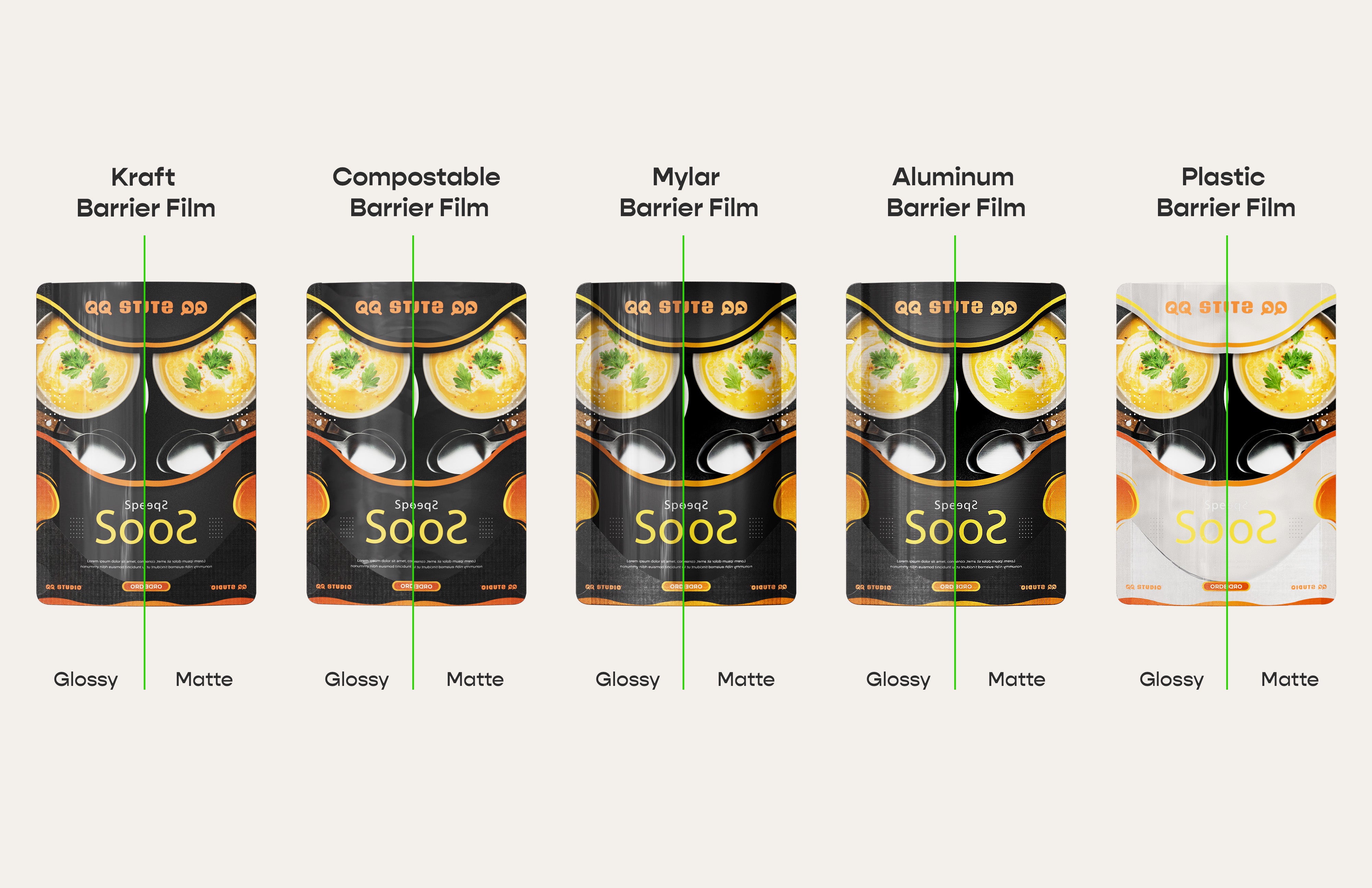 Open Top Bottom Stand Packaging Bag - Reusable Storage Pouch (Design Your Own)