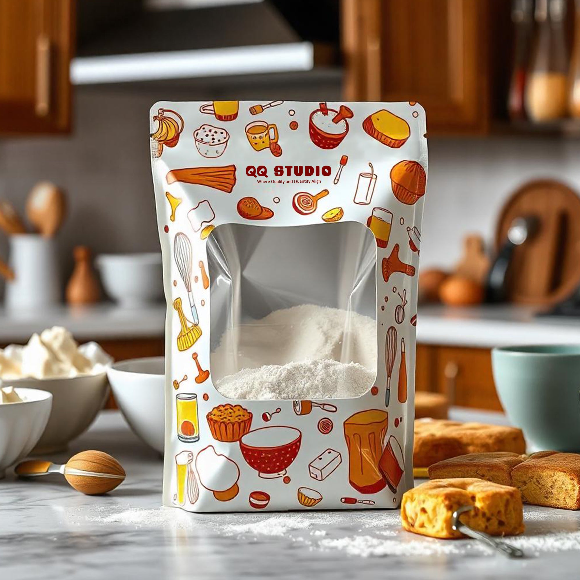 Open Top Bottom Stand Packaging Bag - Reusable Storage Pouch (Design Your Own)