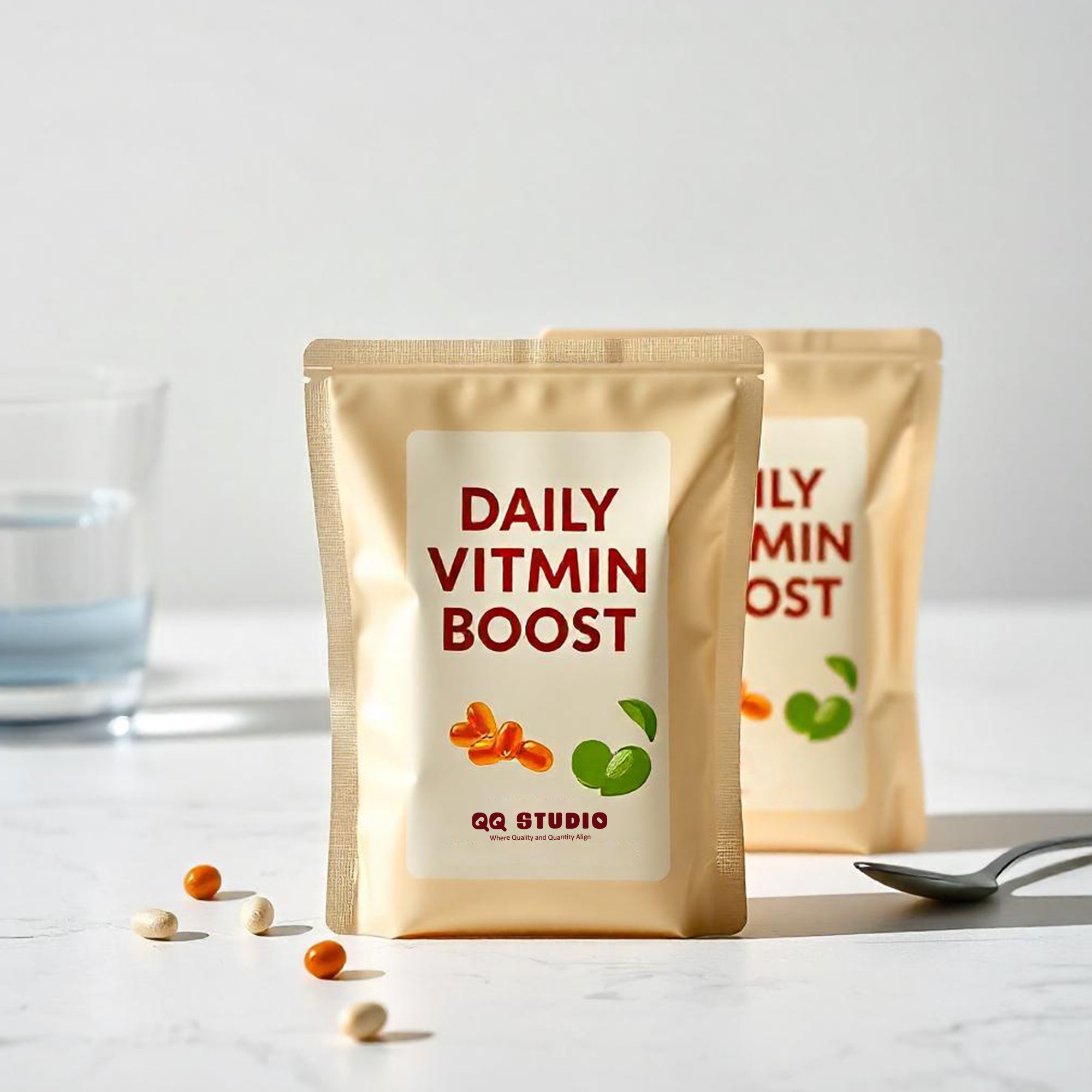 Open Top Bottom Stand Packaging Bag - Reusable Storage Pouch (Design Your Own)