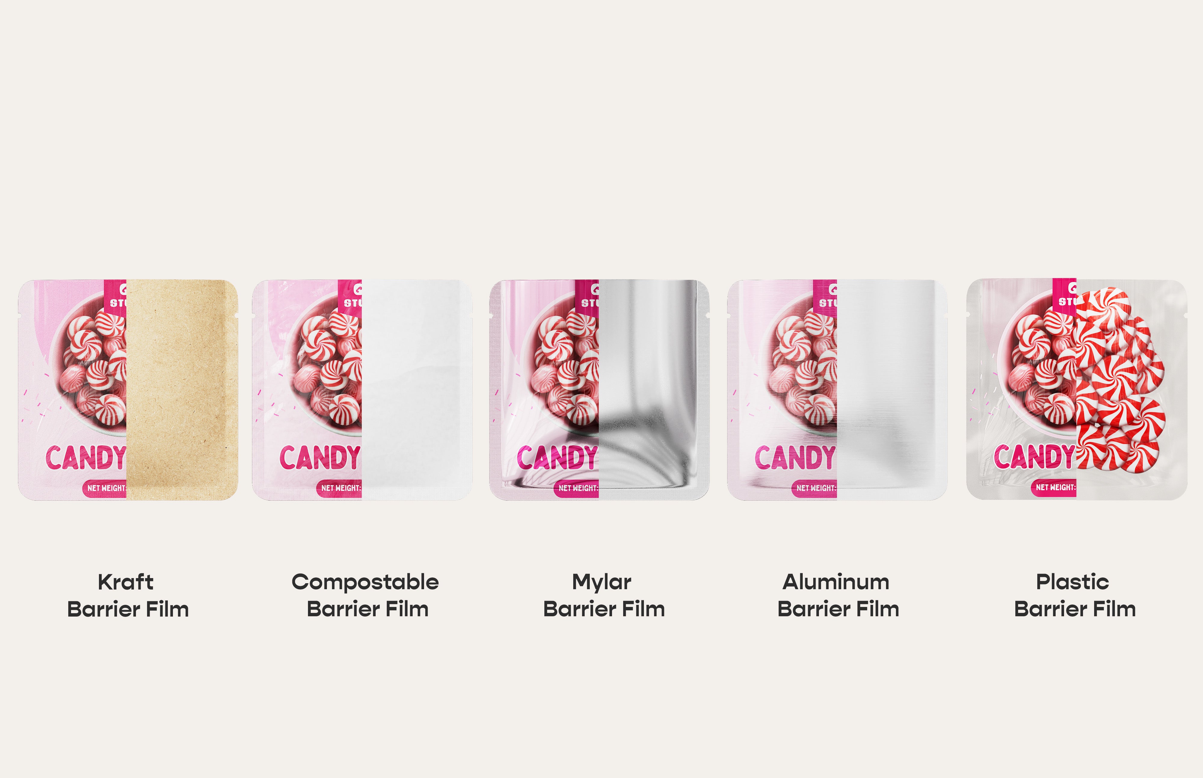 Square Open Top Packaging Bag - Fully Customizable Reusable Pouch (Design Your Own)