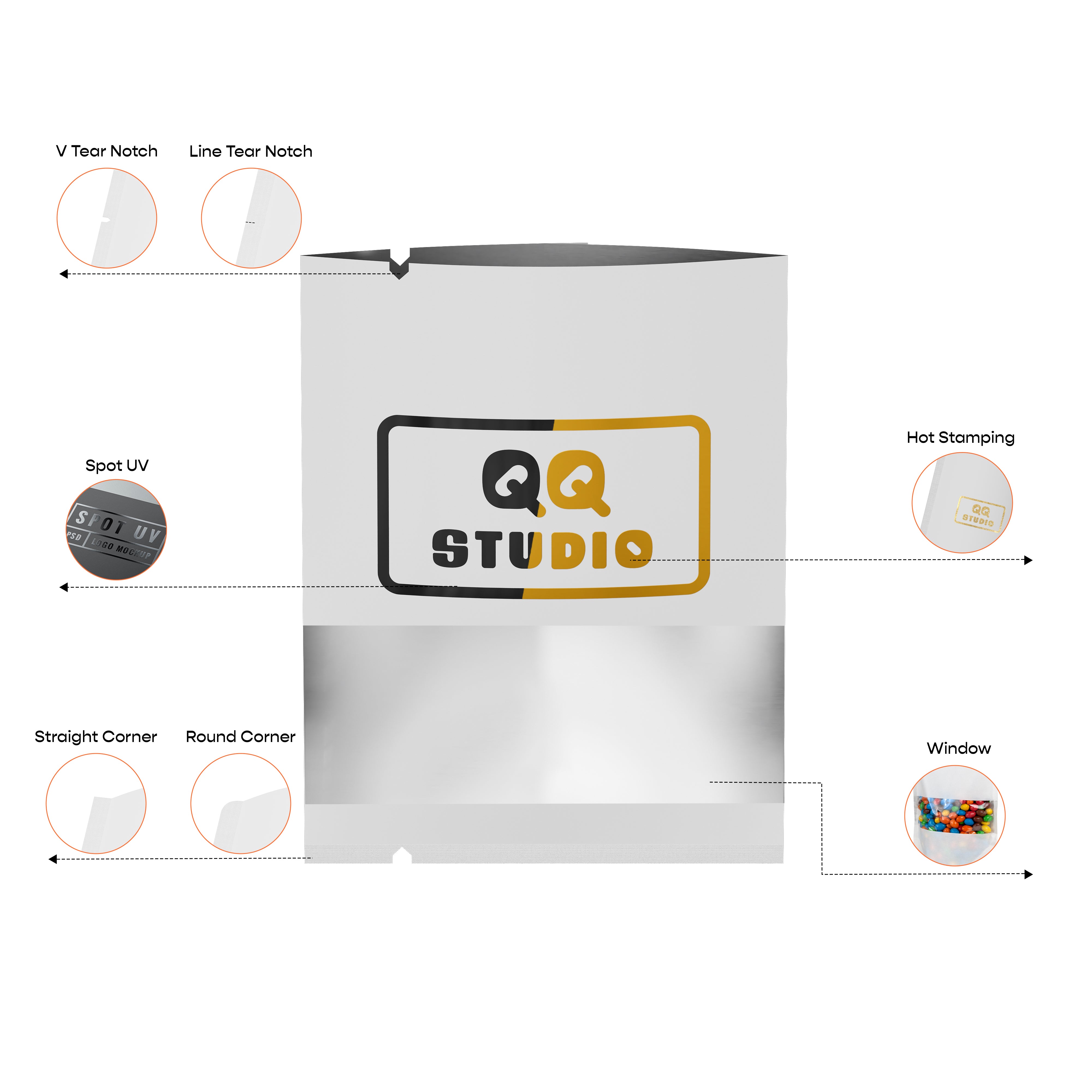 Central Seal Open Top Bags (Design Your Own)