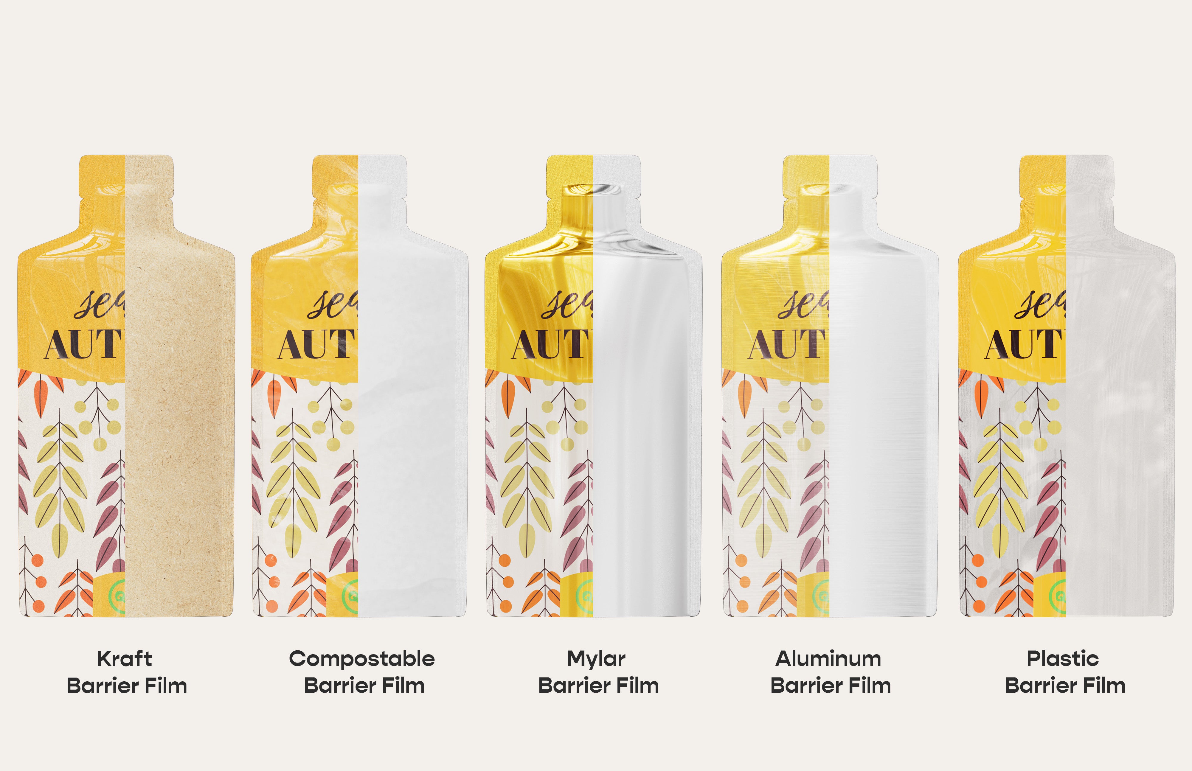 Open Top Bottle-Shaped Bag – Fully Customizable Packaging (Design Your Own)