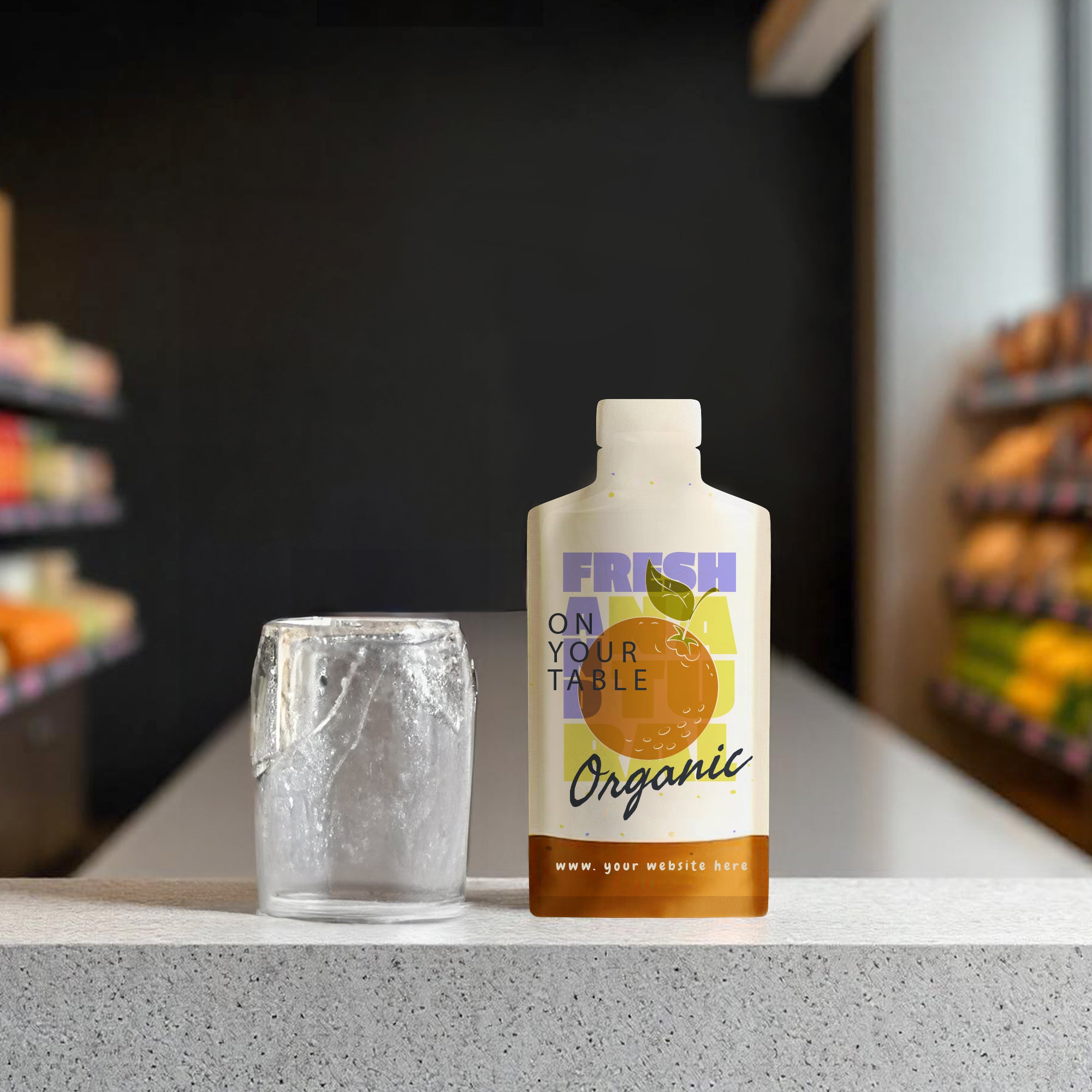 Open Top Bottle-Shaped Bag – Fully Customizable Packaging (Design Your Own)