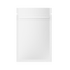 QQ Studio® Single Side Matte Color Metallic Mylar Flat QuickQlick™ Bags (Basic Printing) - Half White Winter