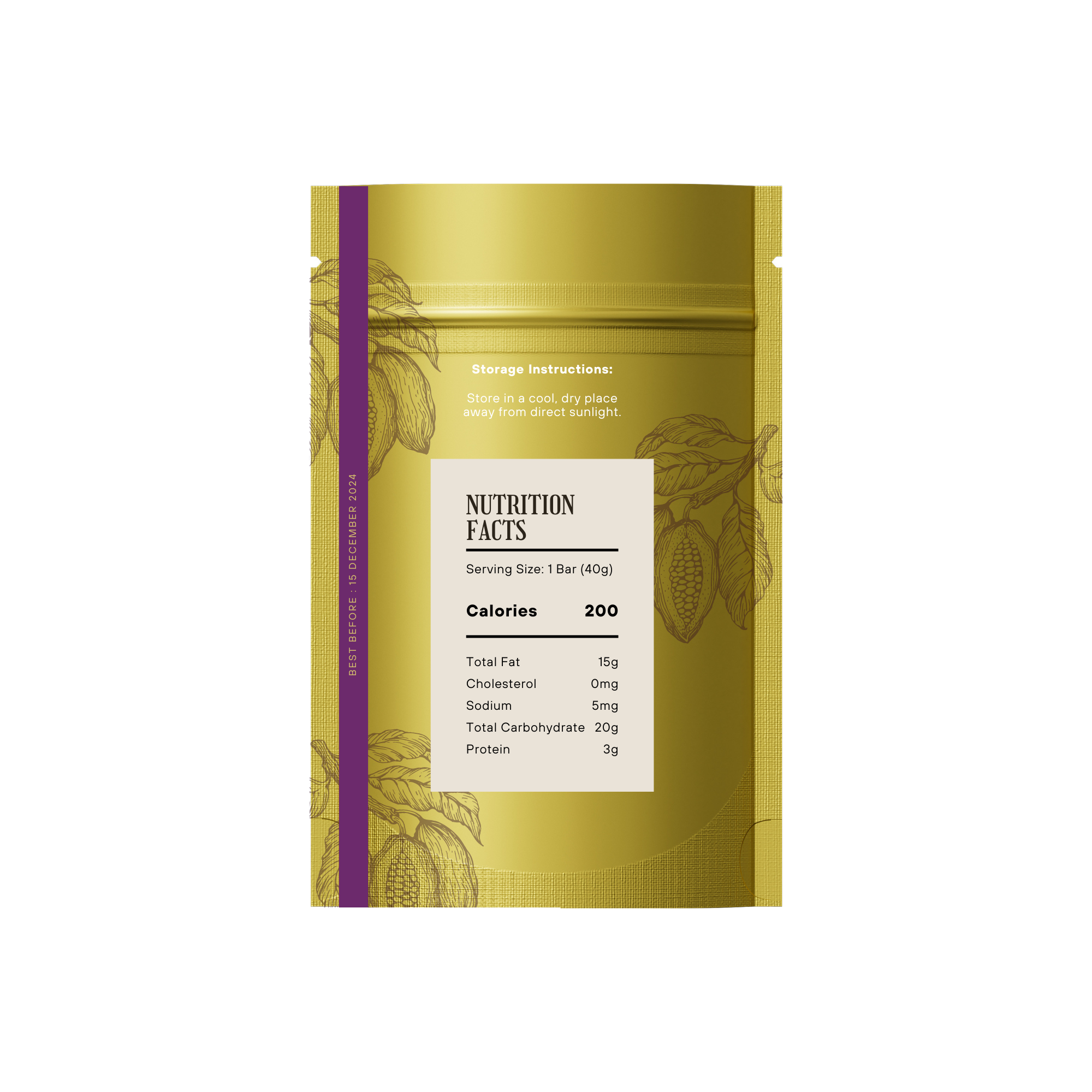 Customizable Single Side Matte Color Metallic Mylar Stand Up Zipper Seal Bags (Full Customization)