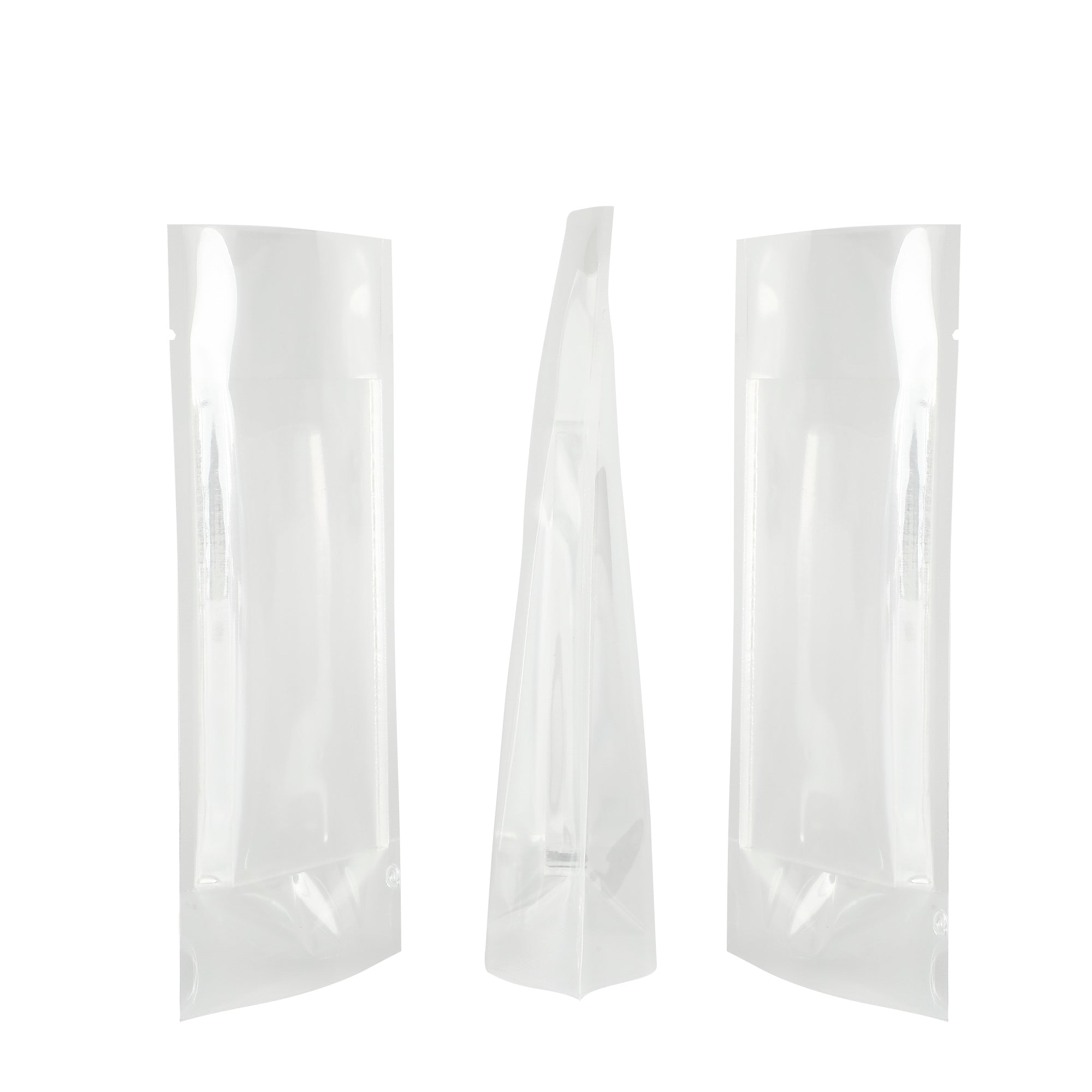 Glossy Quartz Clear Retort Plastic Open Top Stand Up SlickSeal™ Bags