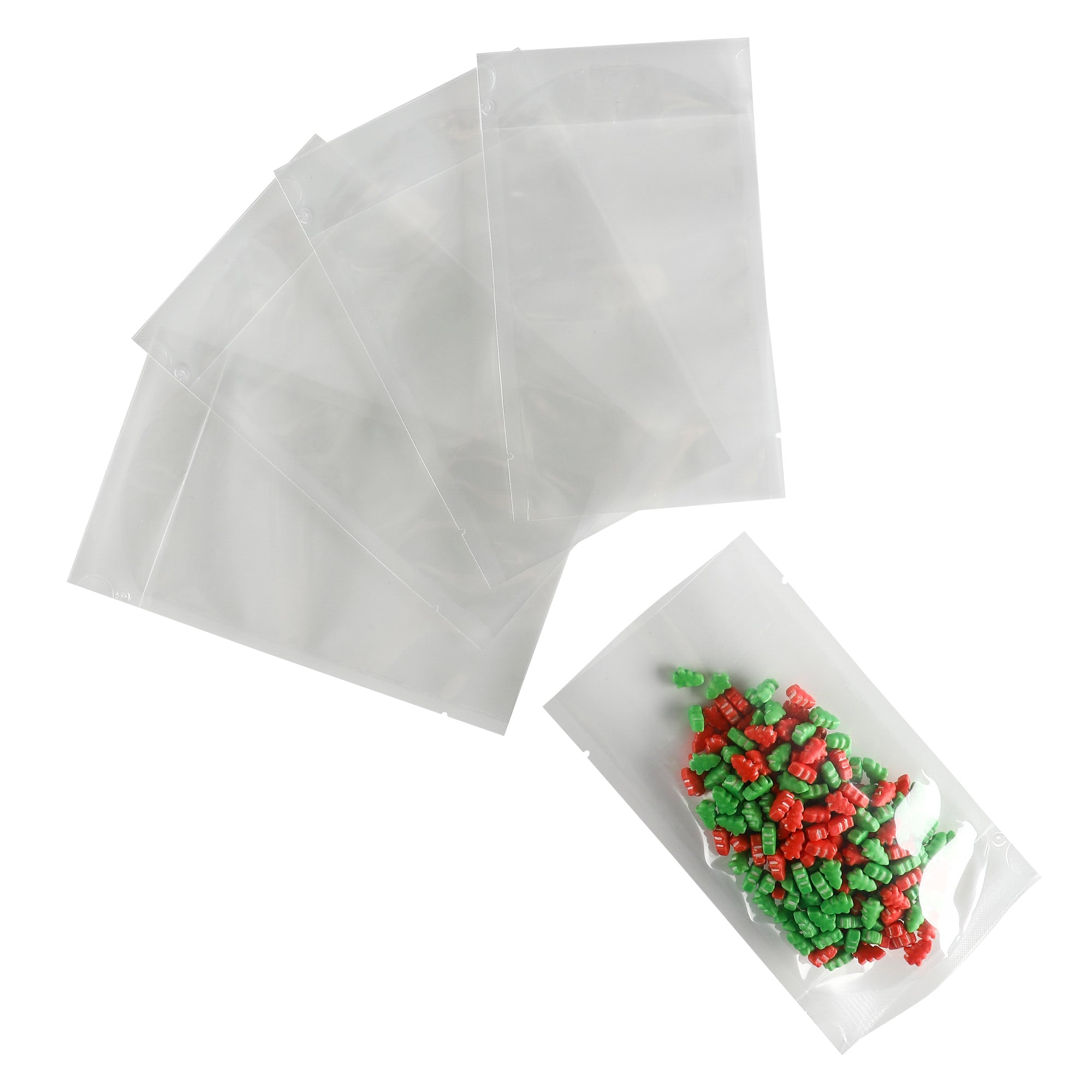 Glossy Quartz Clear Retort Plastic Open Top Stand Up SlickSeal™ Bags