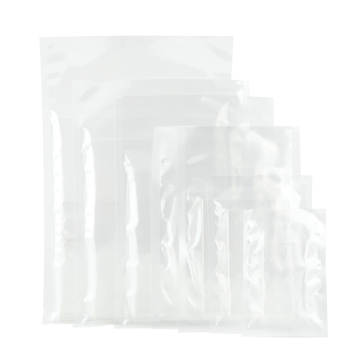 Glossy Quartz Clear Retort Plastic Open Top SlickSeal™ Bags