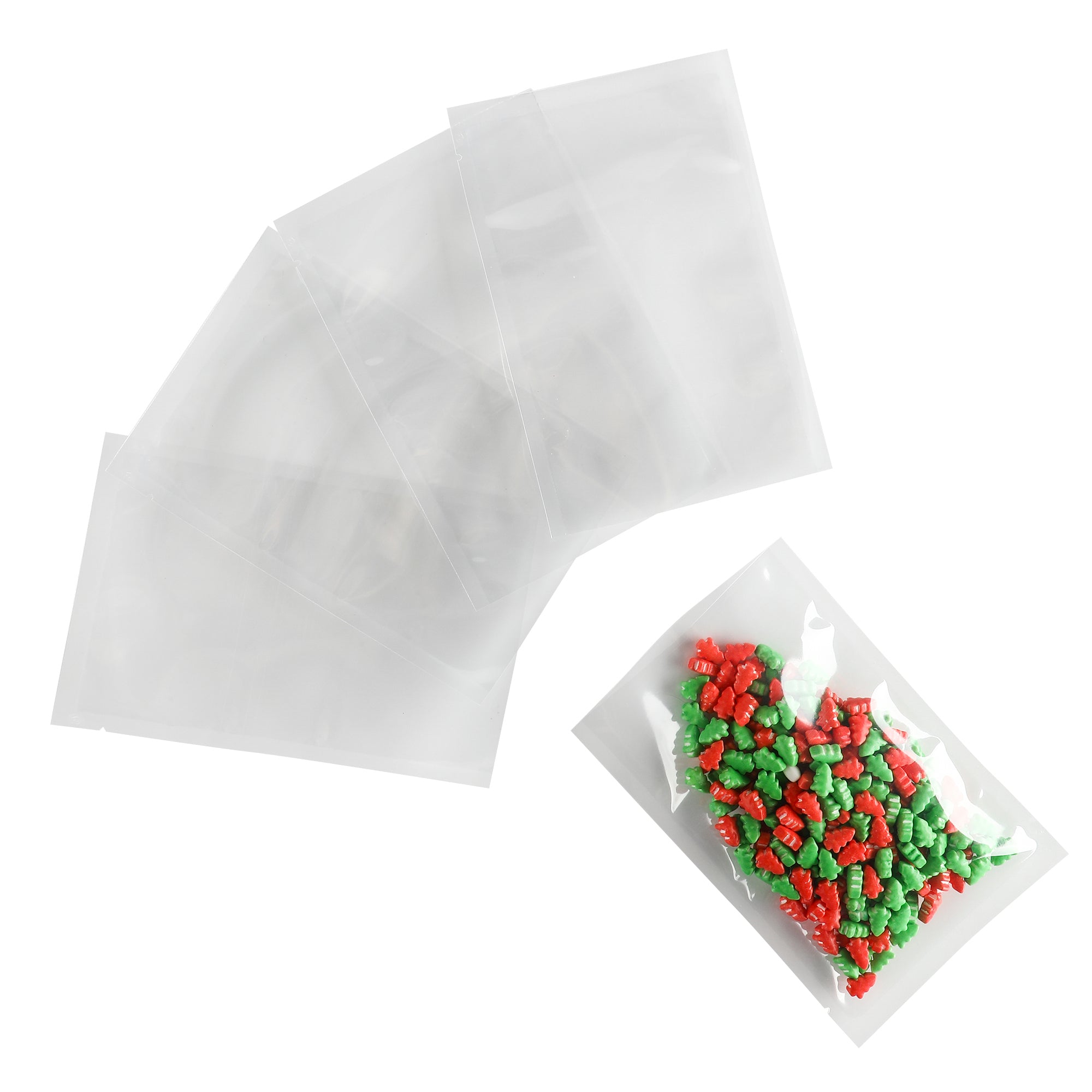 Glossy Quartz Clear Retort Plastic Open Top SlickSeal™ Bags