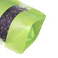 Green Double-Sided Rice Paper with Clear Window Stand Strong® Bags