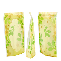 Yellow Horizon Designed Stand Strong® Bags with Clear Oval Window