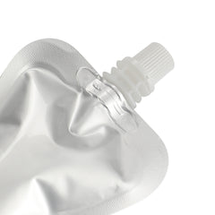 Aluminum Iron Silver Stand Pouch with Top Screw Cap Spout