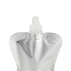 Aluminum Iron Silver Stand Pouch with Top Screw Cap Spout