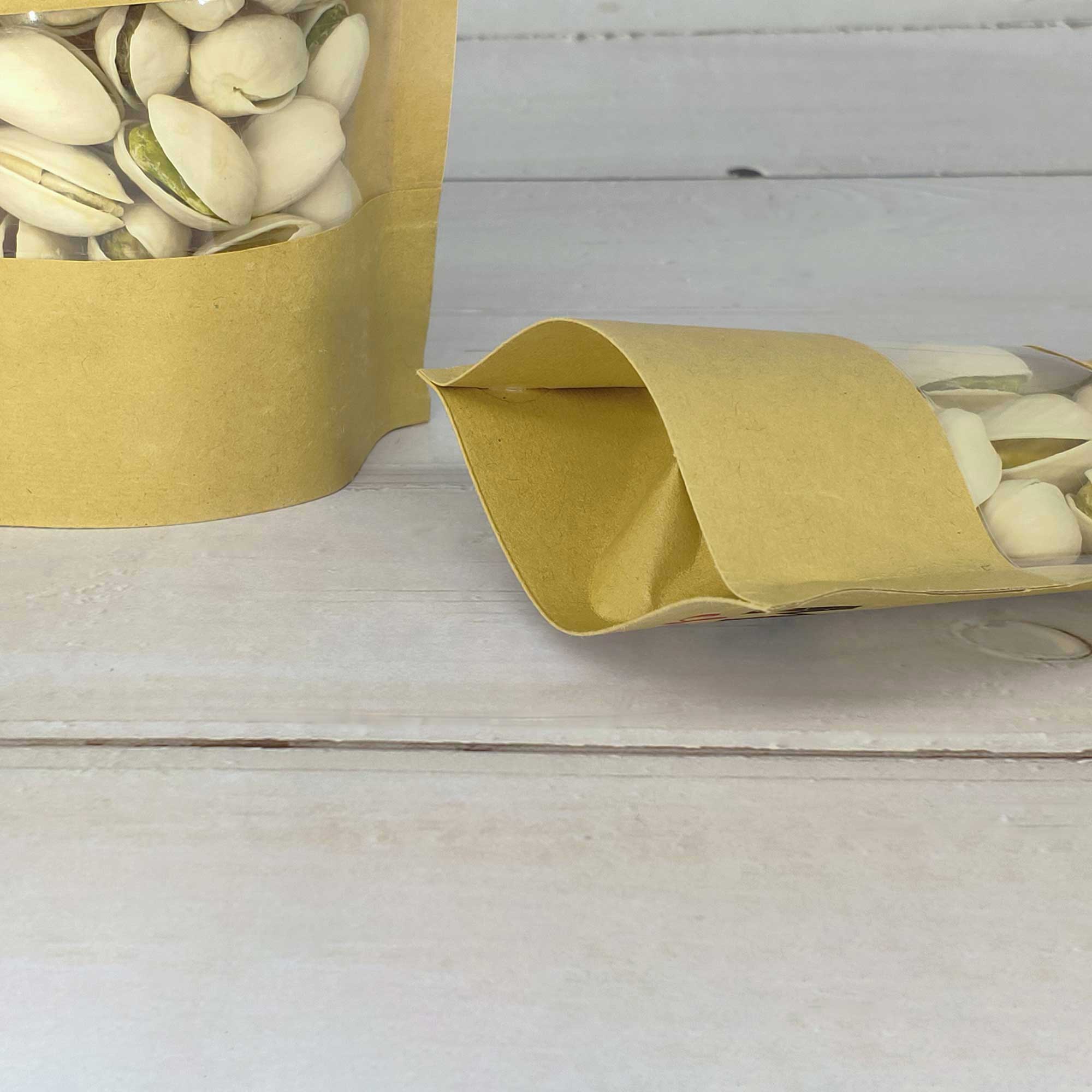 Classic Kraft Designed Holiday Stand Strong® Bags with Clear Window