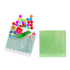 QQ Studio® Clear Holiday Gift Window Display and Green Flat Open Fill Slick Seal™ Bags - Holiday Gift Window