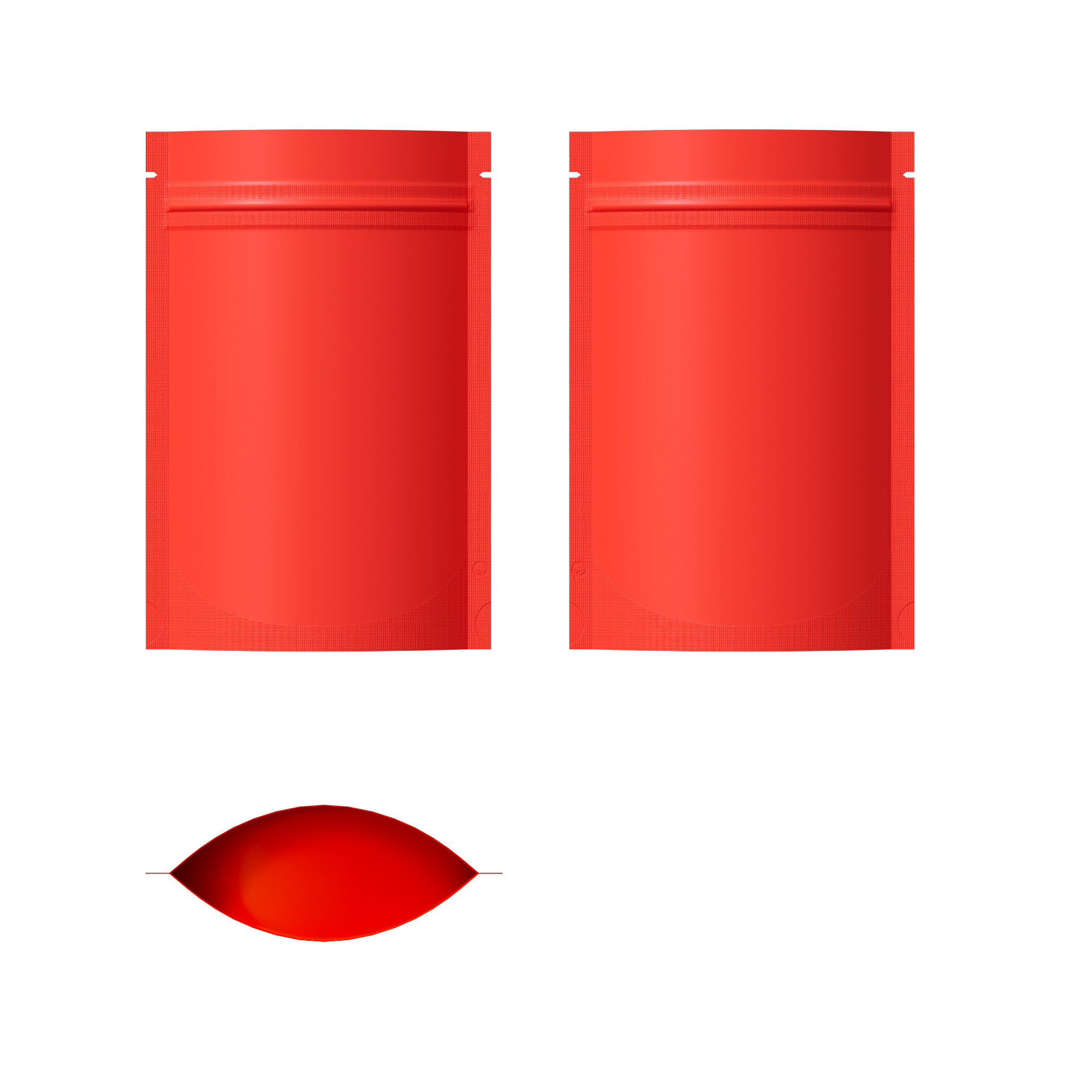 Customizable Matte Metalized Foil Stand Up Packaging Bags With Zipper Seal (Basic Printing)