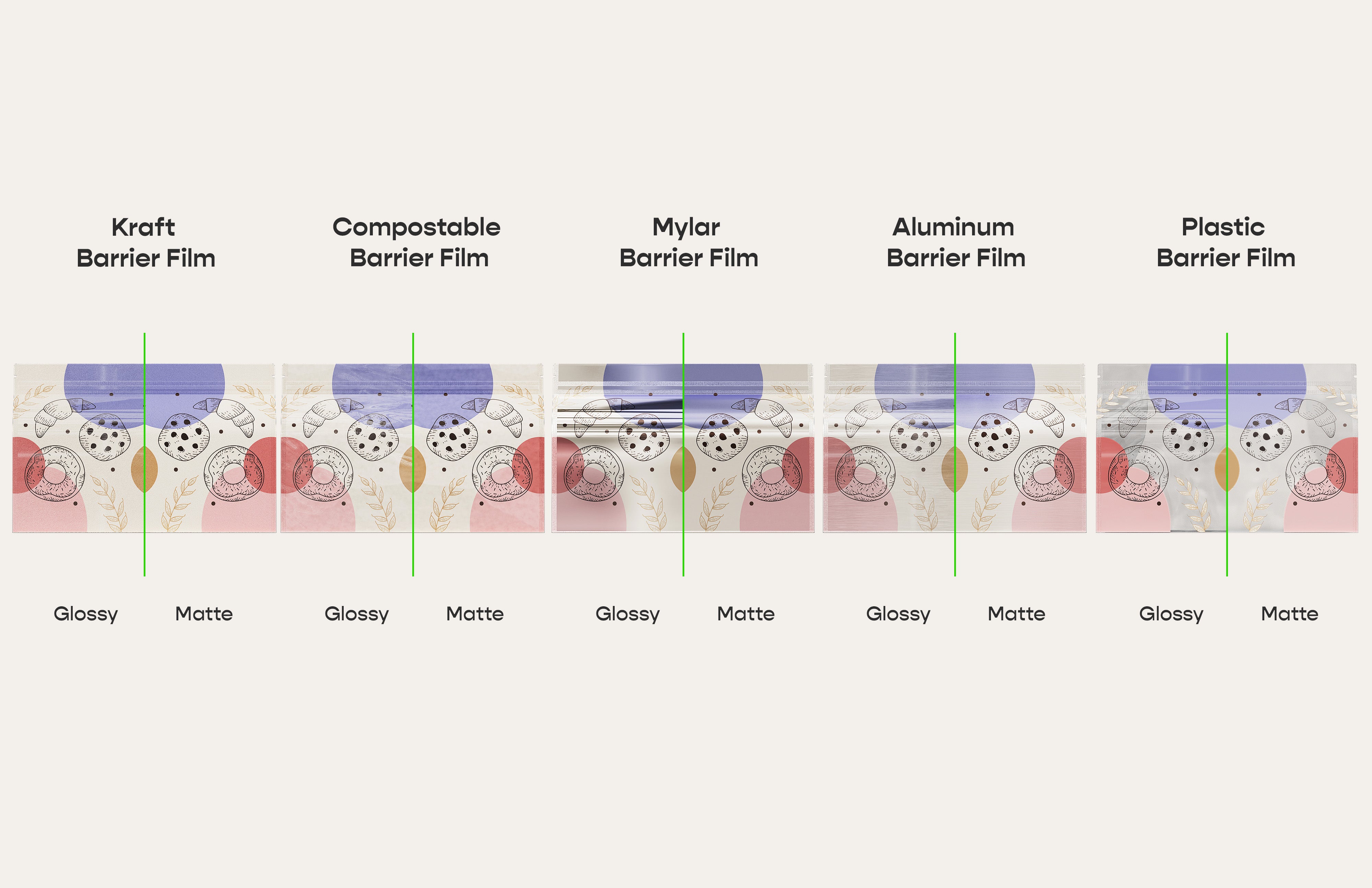 Horizontal Gusset Bag With Ziplock (Design Your Own)