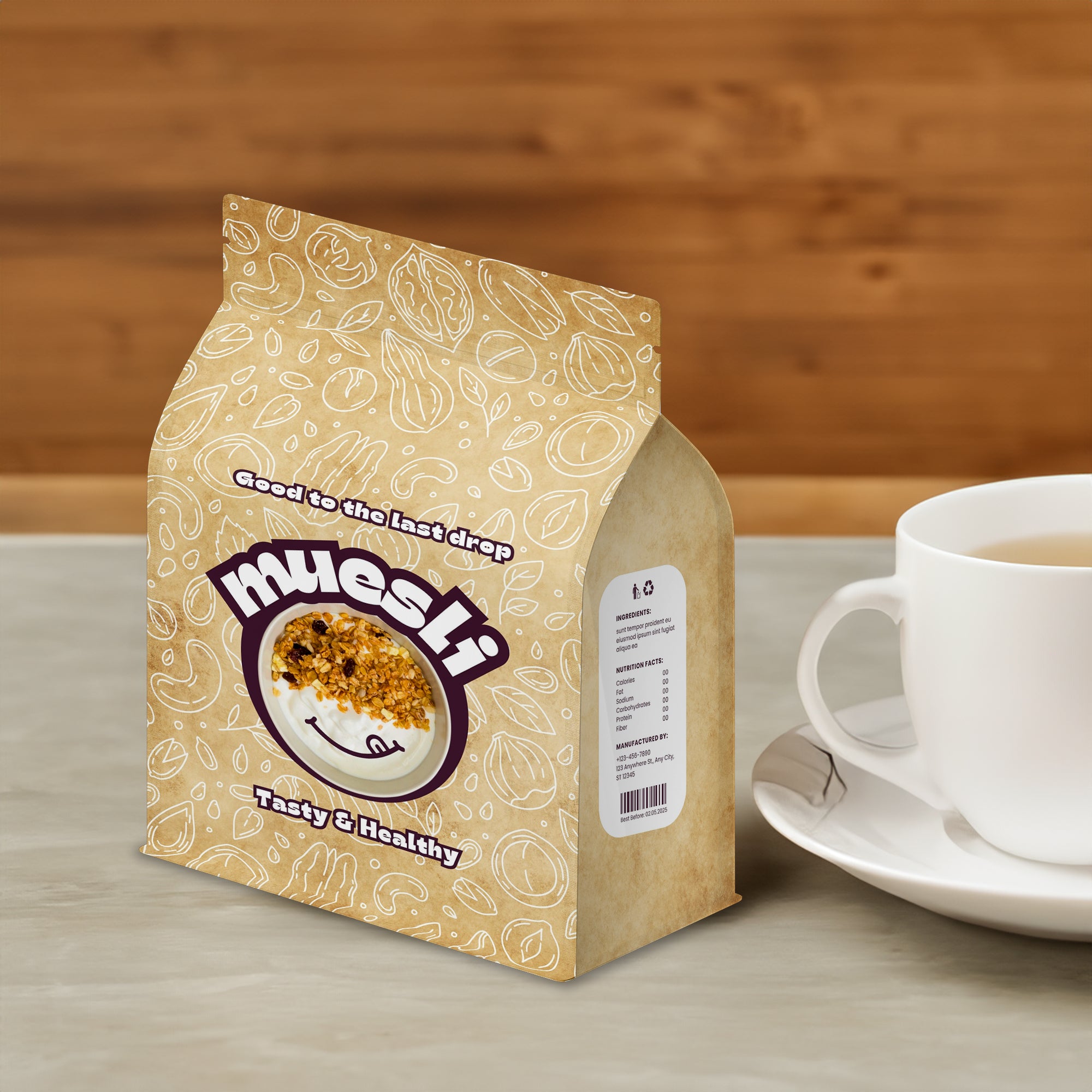 Stand-Up Ziplock Side Gusset Bag (Design Your Own)