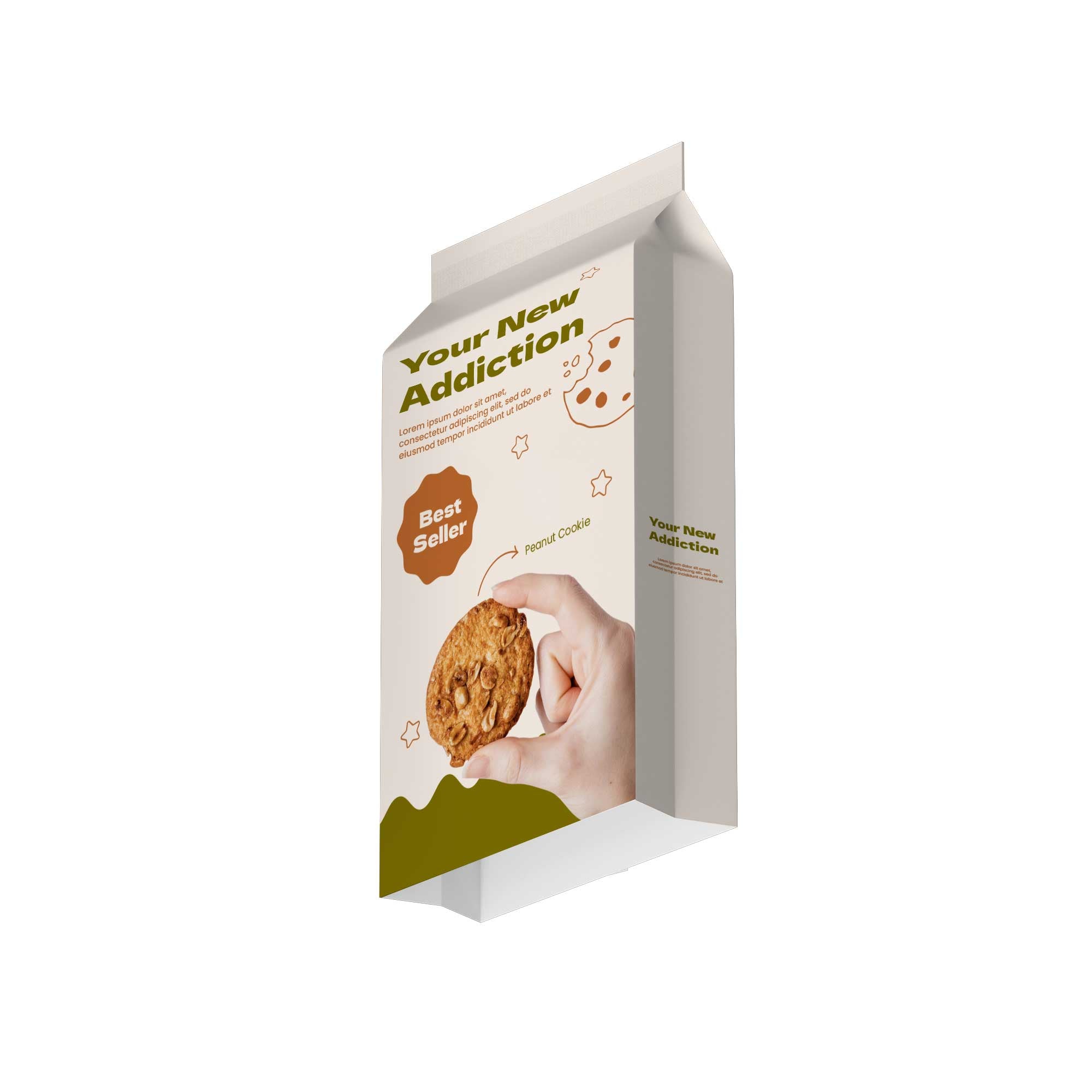 Stand-Up Ziplock Side Gusset Bag with Center Seal (Design Your Own)