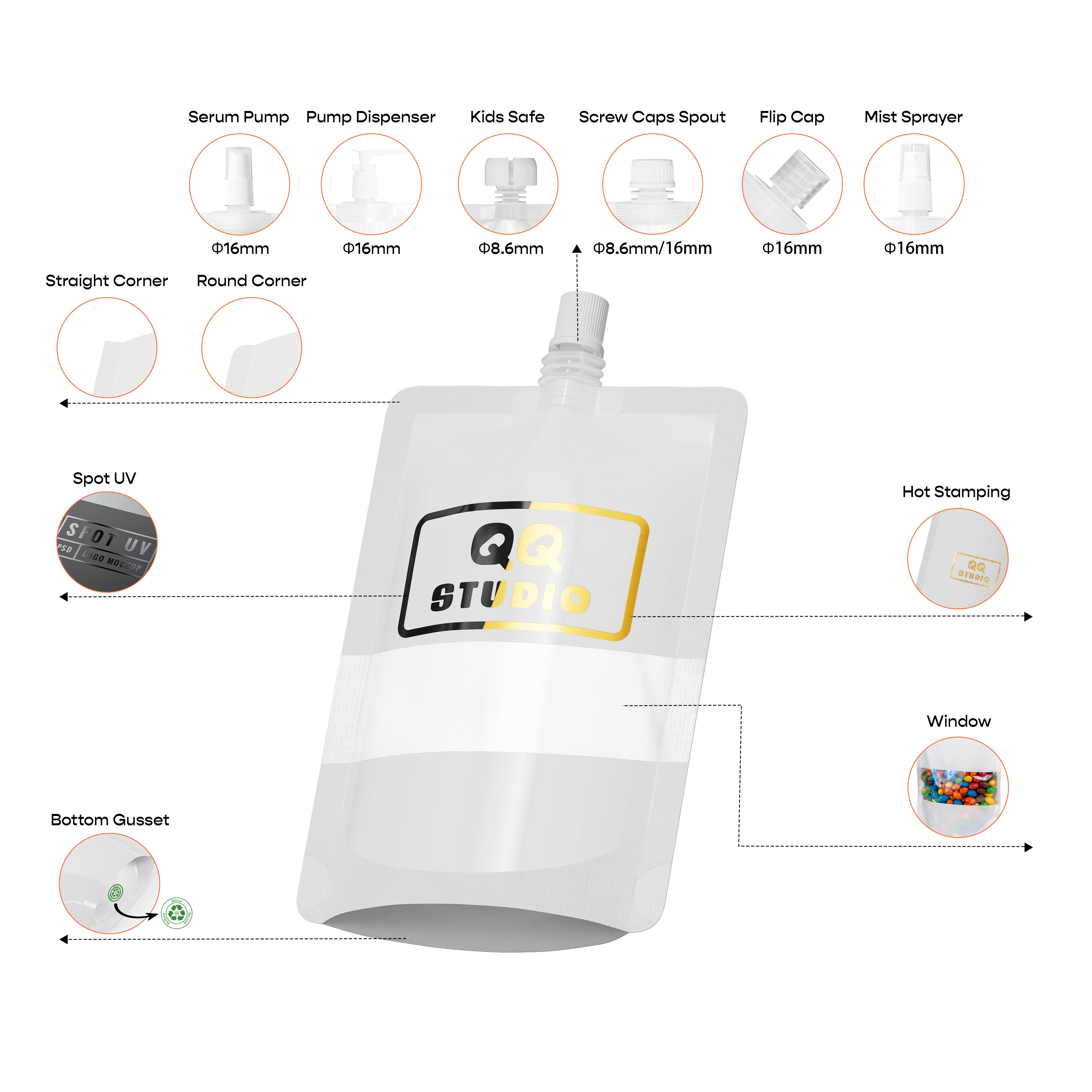 Customizable Spout Bottle Pouch (Design Your Own)