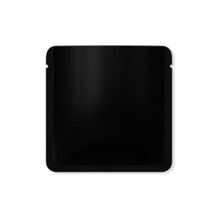 Matte Flat Black Square Aluminum Foil Packaging Bag with Rounded Corners