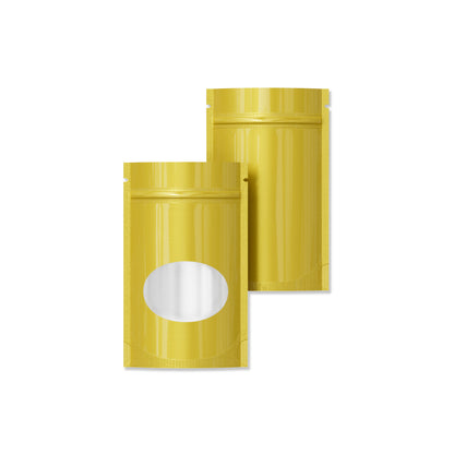 Glossy Round Window Plastic and Mylar Stand Strong® Bags