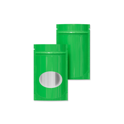 Glossy Round Window Plastic and Mylar Stand Strong® Bags