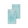 Half Colored Flat Plastic QuickQlick® Bags with Frosted Window - Biscuit Blue
