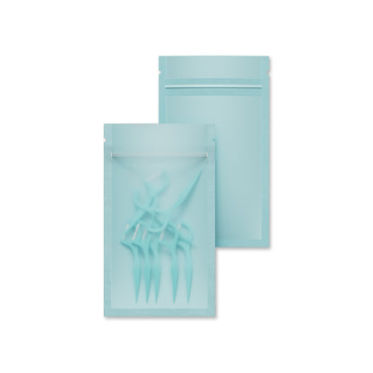 Half Colored Flat Plastic QuickQlick® Bags with Frosted Window