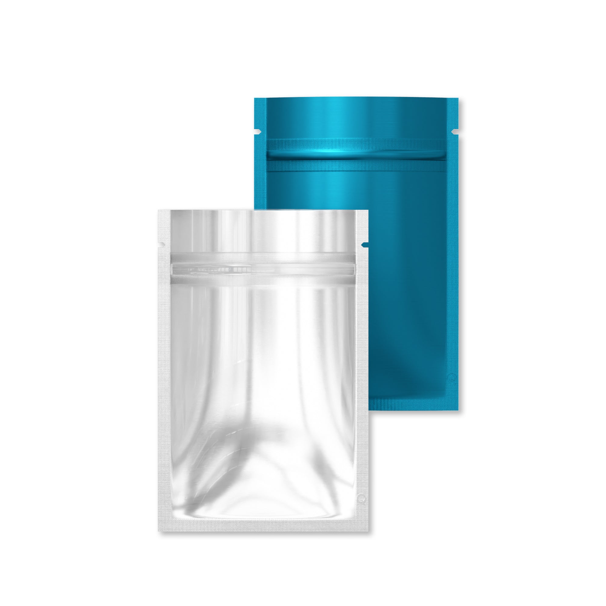 Single Side Matte Metallic Flat Zipper Seal Bags – Colored Mylar QuickQlick® Bags