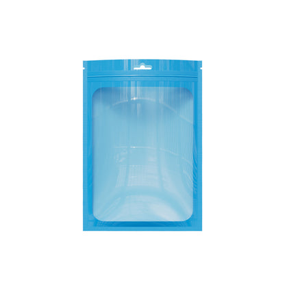 Customizable Glossy Bordered Clear Window Zipper Seal Packaging Bags with Butterfly Hang Hole (Basic Printing)