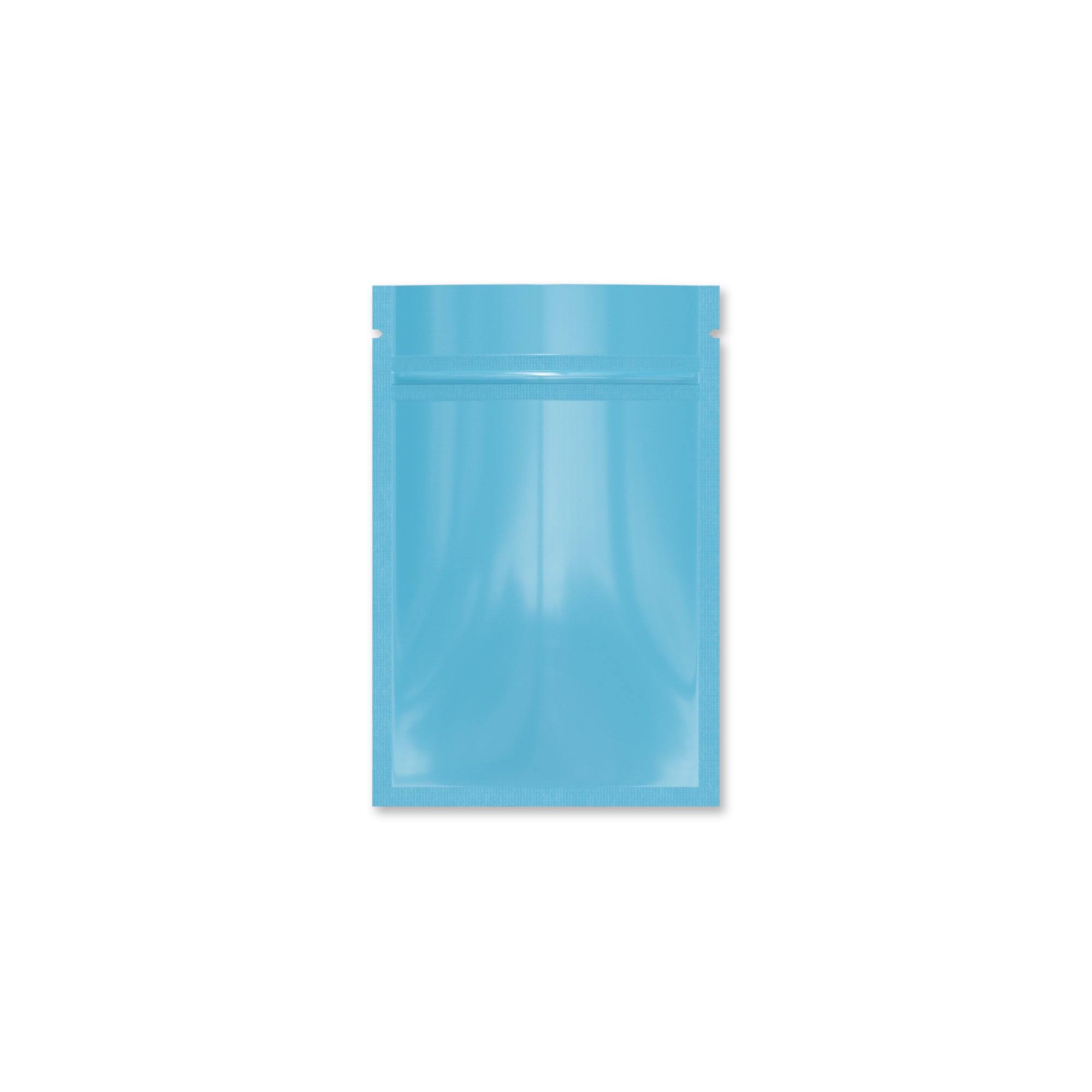 Glossy Double-Sided Flat Zipper Seal Bags in Pastel Colors