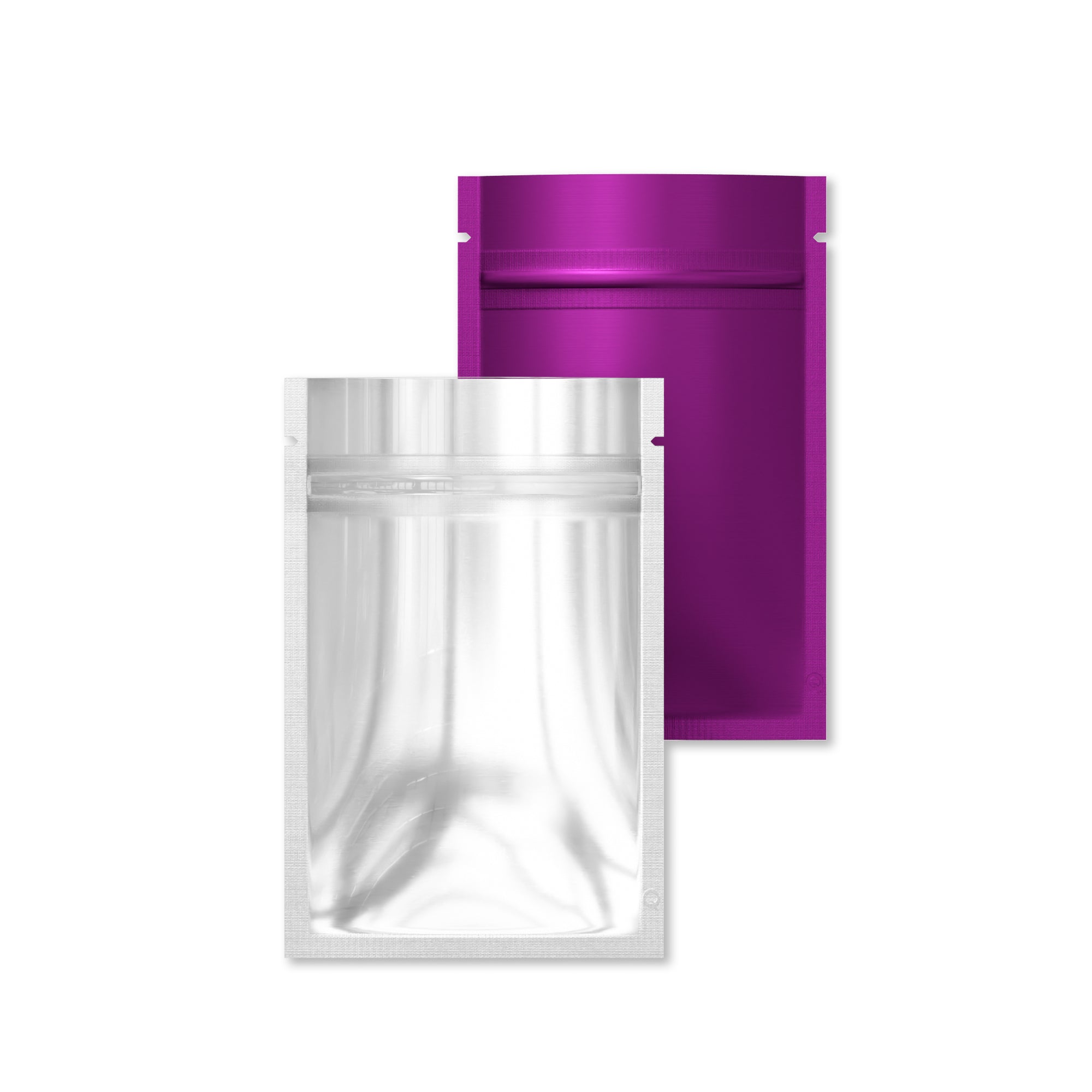 Single Side Matte Metallic Flat Zipper Seal Bags – Colored Mylar QuickQlick® Bags