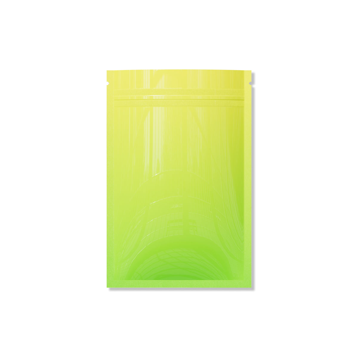 Gradient Ombre Flat Zipper Seal Bags – Glossy Two-Tone Mylar with Double-Sided Finish