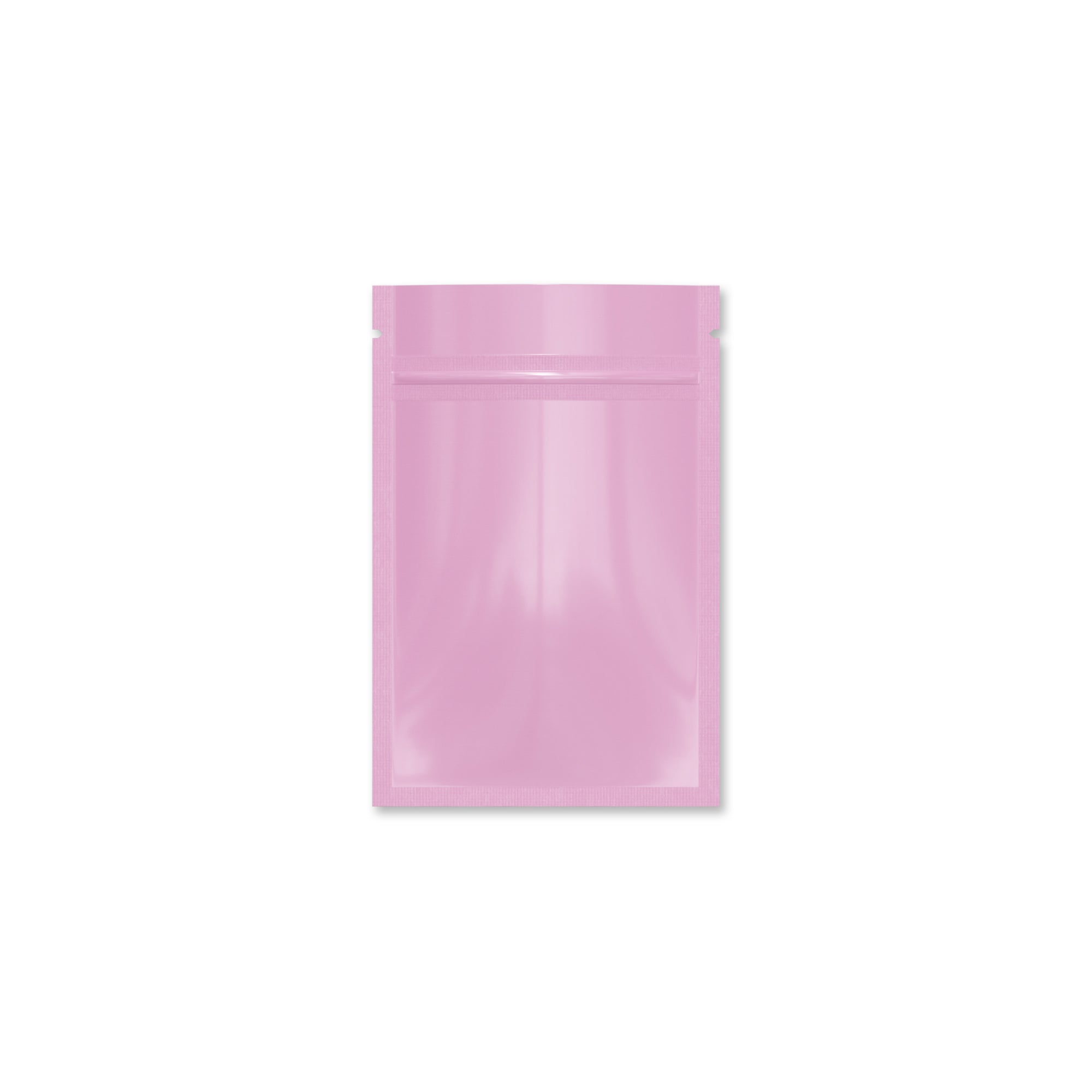 Glossy Double-Sided Flat Zipper Seal Bags in Pastel Colors