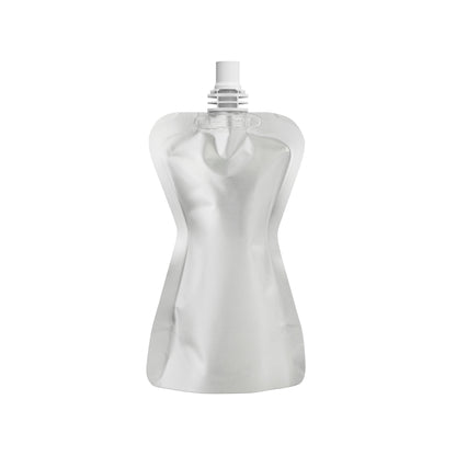 Customizable Aluminum Iron Silver Bottle Pouch with Top Screw Cap Spout (Basic Printing)