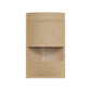 Customizable Vintage Brown Kraft Clear Slit Window Flat Zipper Seal Bags (Basic Printing)